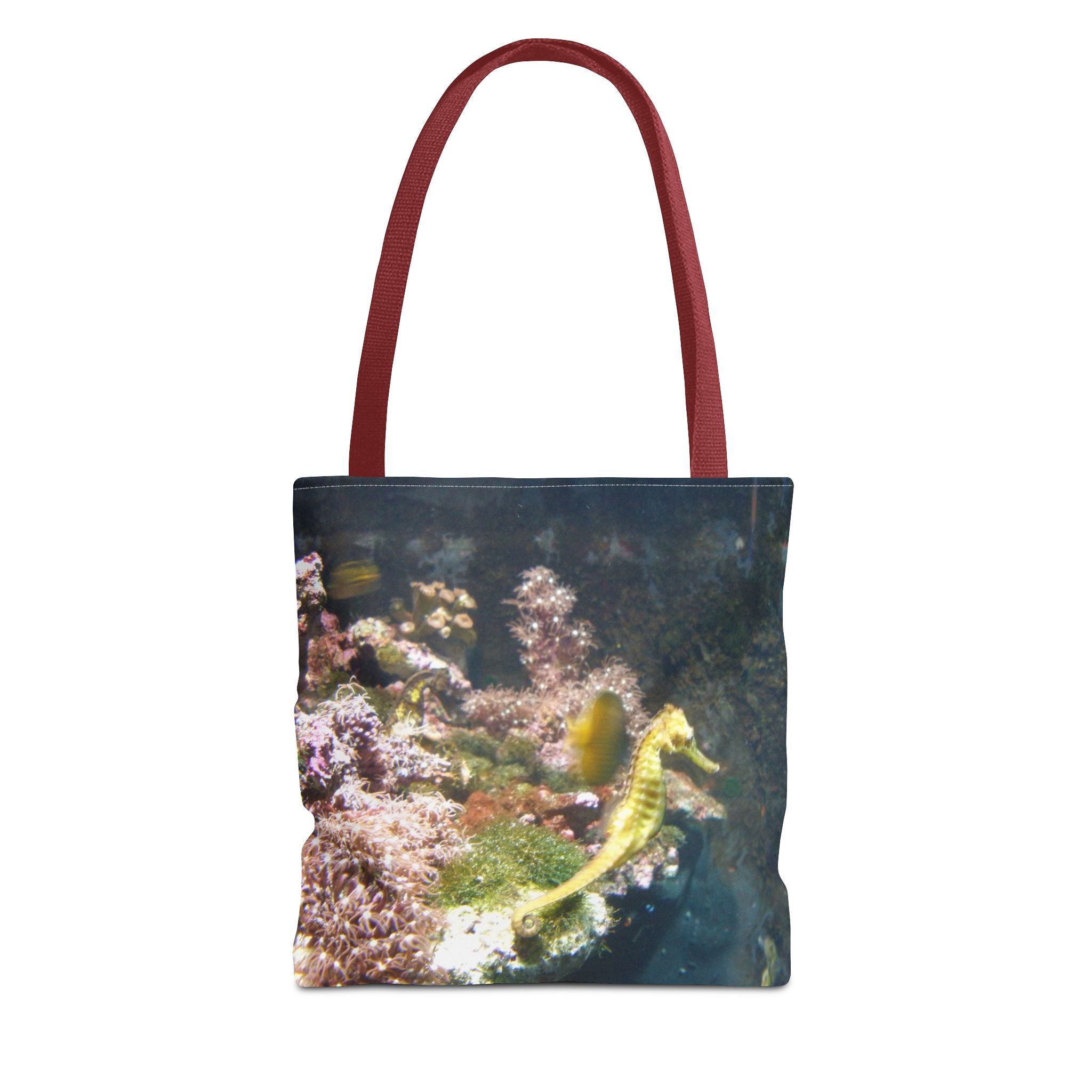 Underwater Serenity Seahorse Tote Bag - Ocean-Inspired Design for Marine Life Lovers